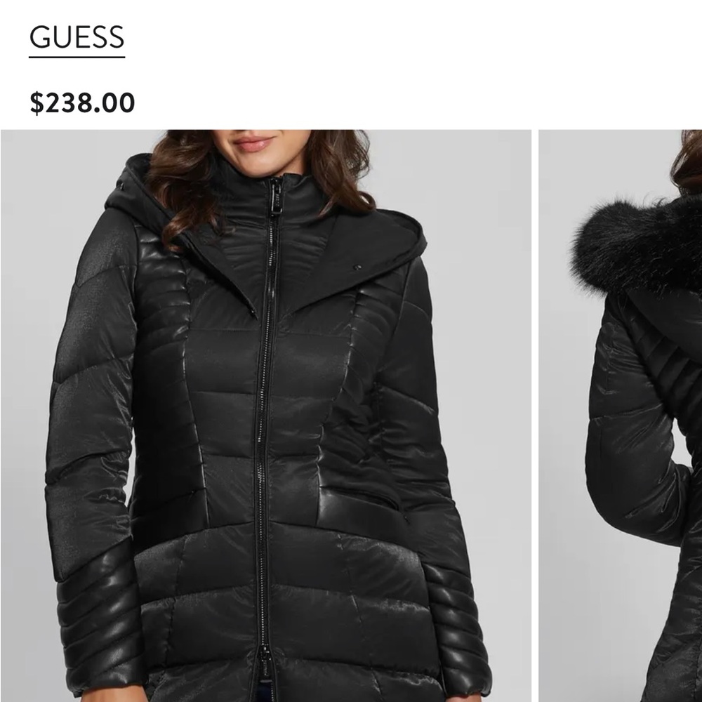 Guess Black Puffer Jacket